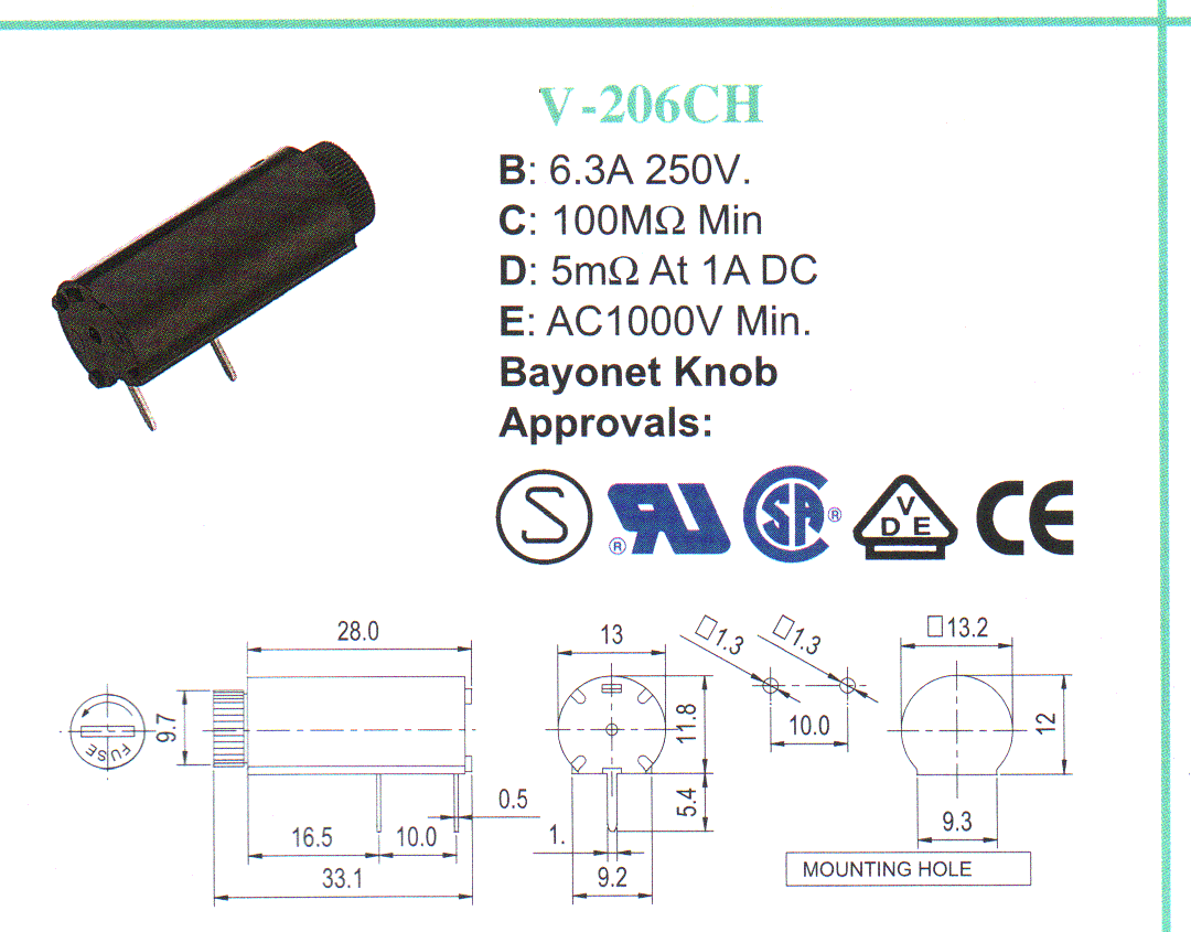 VDE֤V-206CH˿ 
ؼ: